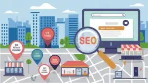 Lokal seo i 2025: slik dominerer du lokale søkeresultater – illustrasjon