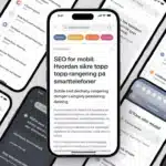 Seo for mobil: hvordan sikre topp rangering på smarttelefoner – illustrasjon