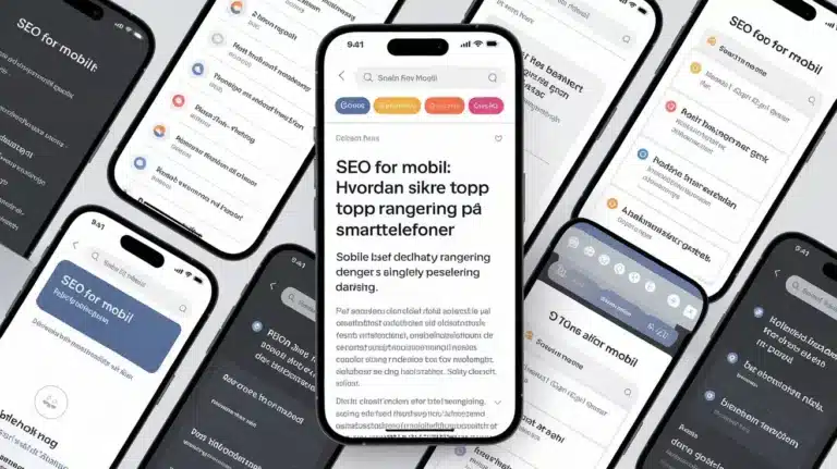 Seo for mobil: hvordan sikre topp rangering på smarttelefoner – illustrasjon