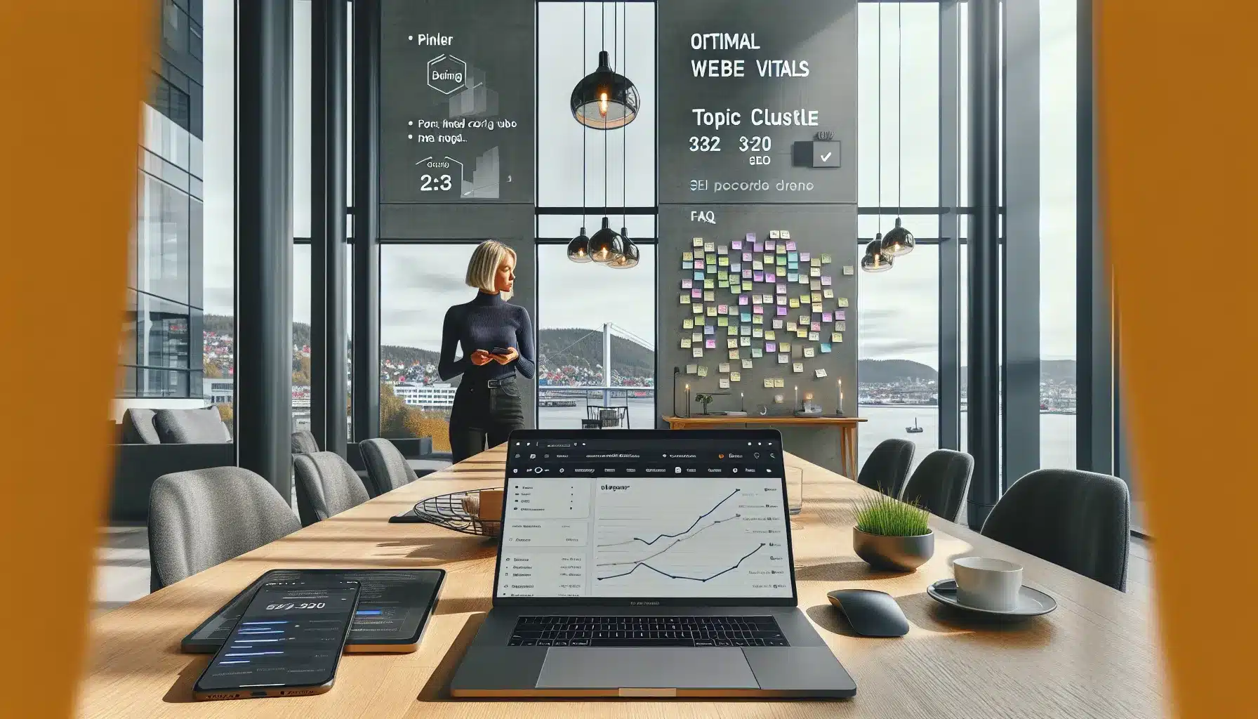 Norwegian team aligning web design wireframes with seo dashboards and core web vitals